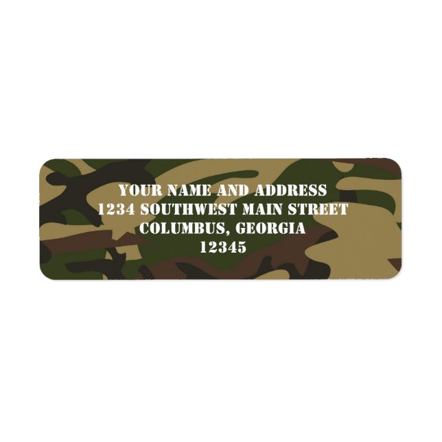 Etiqueta Dusty Green Camo (Frente)