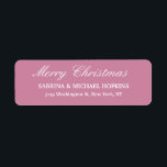 Etiqueta Dusty Rosa Merry Christmas Message Family Sheet<br><div class="desc">Represente con esta moderna y elegante etiqueta de la dirección de retorno. Esta plantilla se puede personalizar para satisfacer todas las ocupaciones profesionales.</div>
