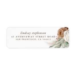 Etiqueta Earthy Foliage Pampas Grass Boho