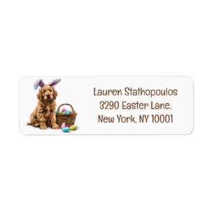 Etiqueta Easter Golden Retriever Puppy Bungalows Ears
