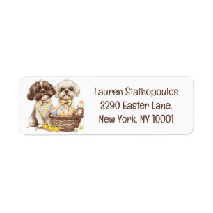 Etiqueta Easter Shih Tzu Dogs