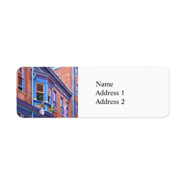 Etiqueta Easton PA - Calle con ventanal (Frente)