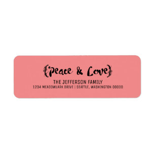 Etiqueta Ebony Elegy Sketched Peace & Love Holiday