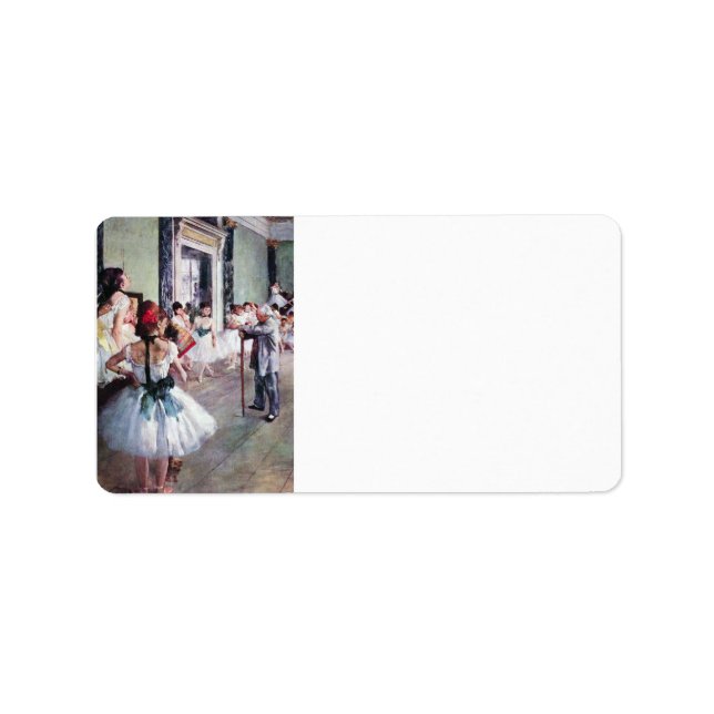 Etiqueta Edgar Degas - La clase de baile (Frente)