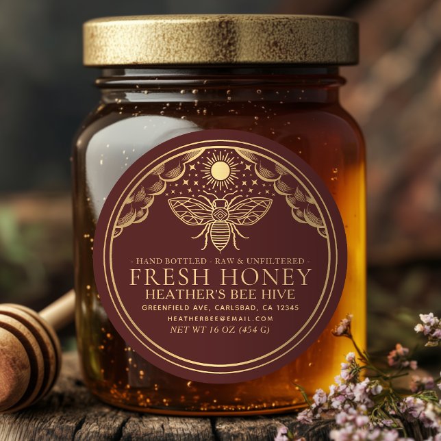 Etiqueta editable de abeja de miel de mimbre de ta (Subido por el creador)