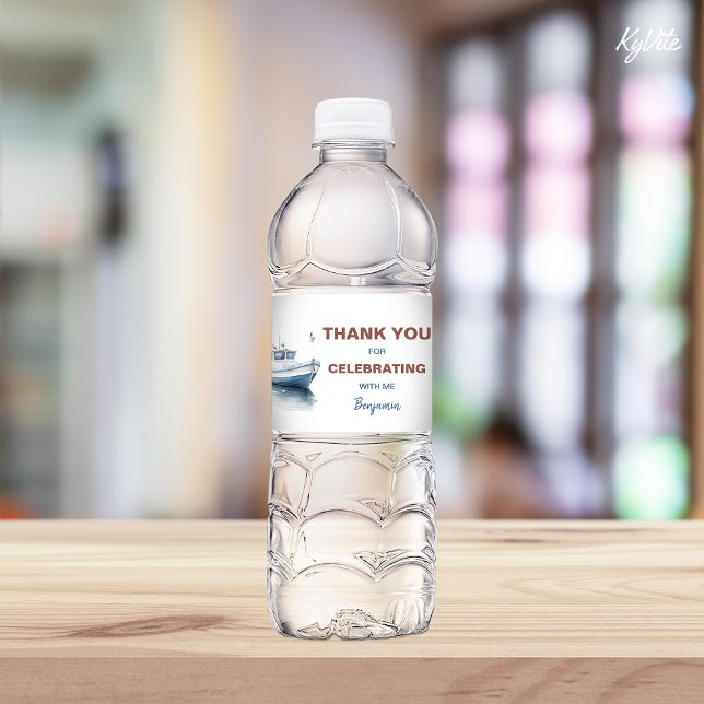 Etiqueta editable de botellas de agua náutica - ni (Subido por el creador)