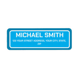 Etiqueta editable de la dirección de retorno del c