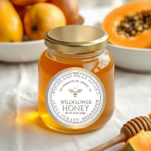 Etiqueta editable de oro de la miel de abeja dulce