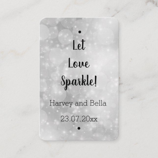 Etiqueta editable Let Love Sparkle Sparkler (Anverso)