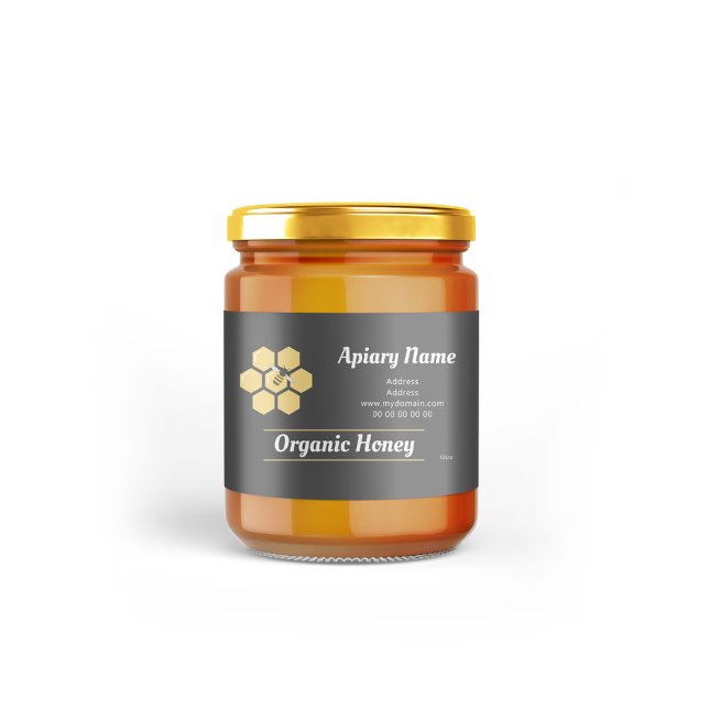 Etiqueta editable Rectangle Honey Jar para apicult (Rectangle Honey Jar Label)