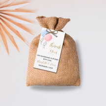 Etiqueta editable Twins Babies Baby Shower Gracias