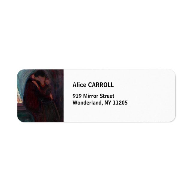 Etiqueta Edvard Munch - El beso (Frente)