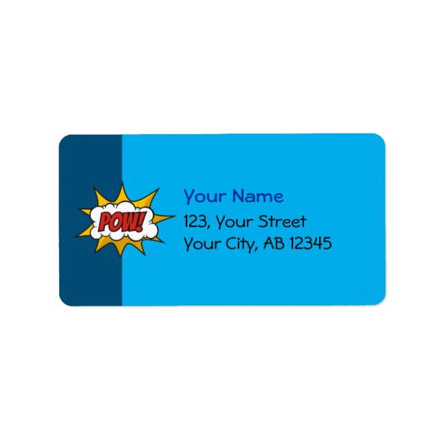 Etiqueta Efecto de sonido de comic (Frente)