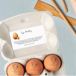 Etiqueta Egg Handling Instruction Sticker Carton Care Label