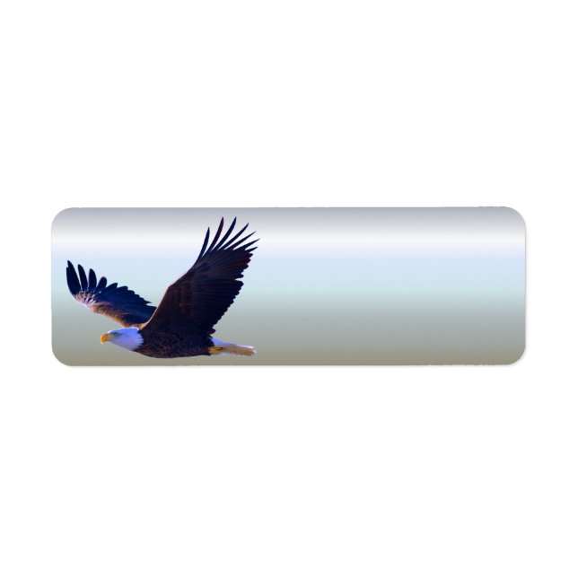 Etiqueta El águila calva volando (Frente)
