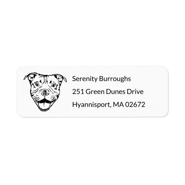 Etiqueta El amante de los pittie Pittie Pitbull Love Puppy  (Frente)