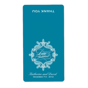 Etiqueta El amor es dulce - Candy Bag Wedding Favor Labels