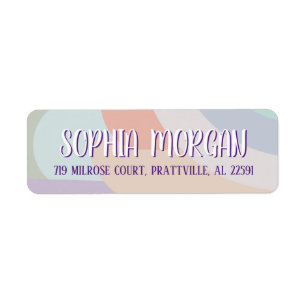 Etiqueta El arcoiris de Boho Pastel