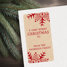 Etiqueta El arte folclórico caprichoso Kraft para regalo