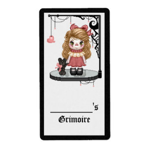 Etiqueta El arte pixel de la muñeca gótica rosa