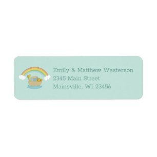 Etiqueta El Baby Shower Ark Boho de Noah