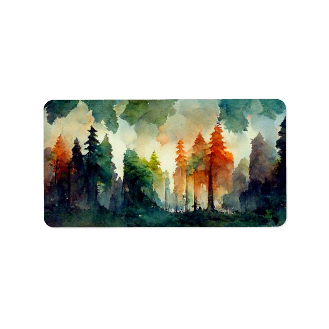 Etiqueta El bosque (naturaleza) (Frente)