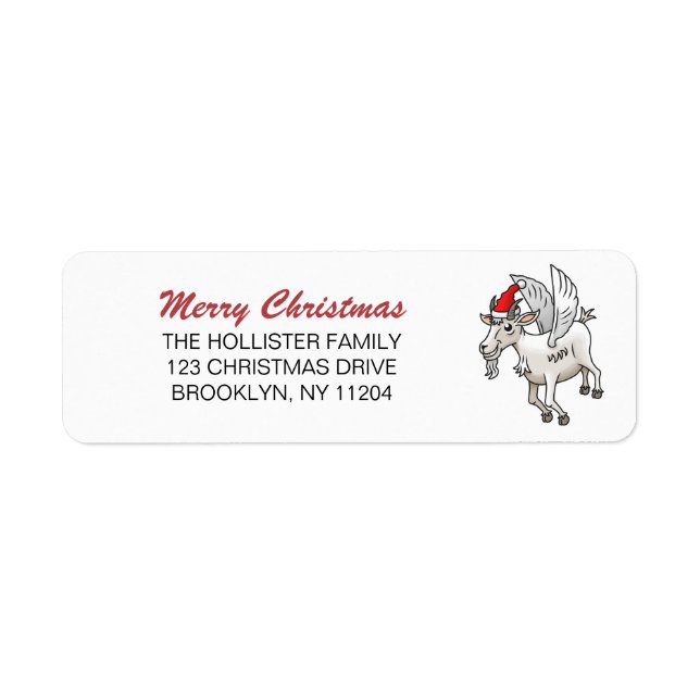 Etiqueta El Cabrito Volador de Navidad (Frente)