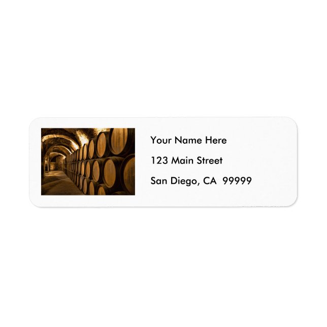 Etiqueta El callejón de las barricas en la bodega (Frente)