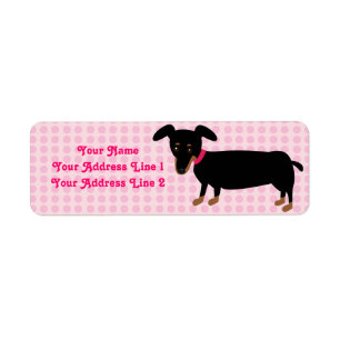 Etiqueta El chica de Doxie con rosa puntea el fondo