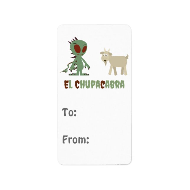 Etiqueta El Chupacabra (Frente)