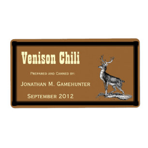 Etiqueta El ciervo negro sobre el latón marrón