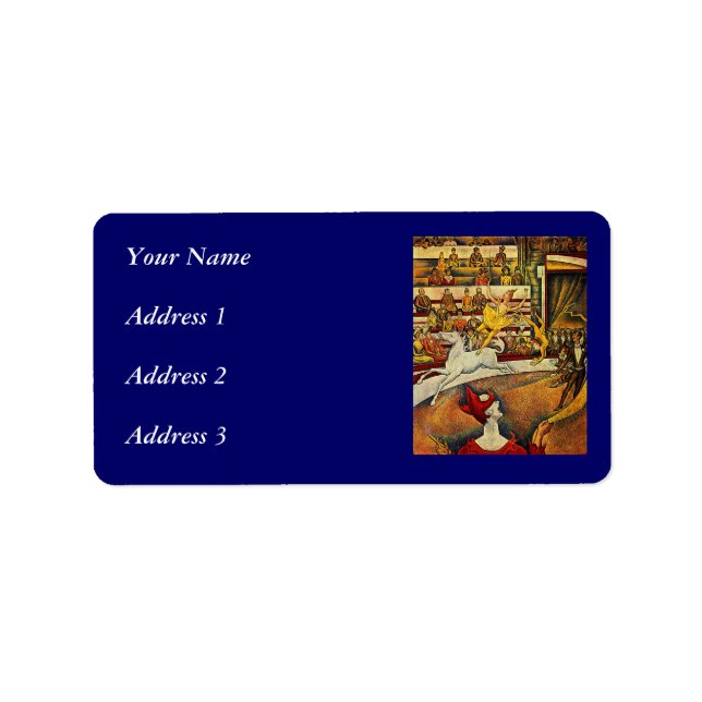 Etiqueta El circo de Georges Seurat (1891) (Frente)