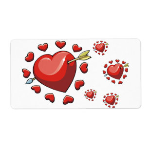 Etiqueta El día de San Valentín Labels Heart