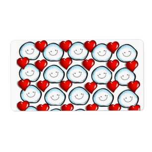 Etiqueta El día de San Valentín Labels Snowman