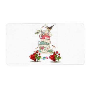 Etiqueta El día de San Valentín Labels Vintage Bird