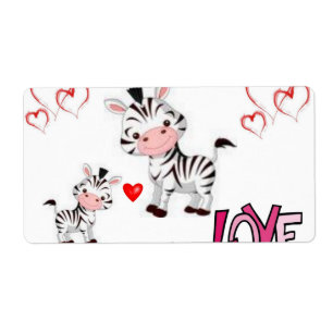 Etiqueta El día de San Valentín Labels Zebra