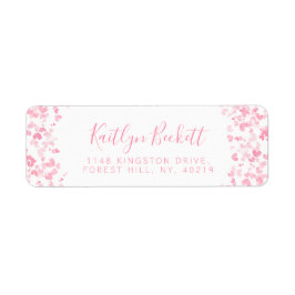 Etiqueta El día de San Valentín romántico de color de agua 