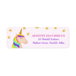 Etiqueta El falso purpurina del oro del unicornio