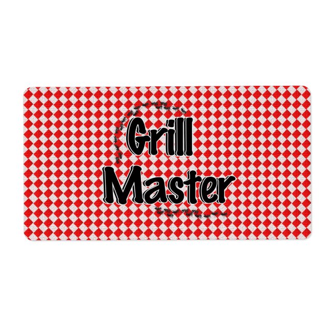Etiqueta El Grill Master con Picnic Table & Ants (Frente)