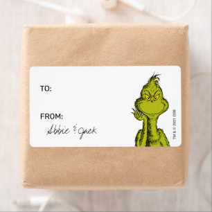 Etiqueta El Grinch   Navidad - Para De Calcomanías