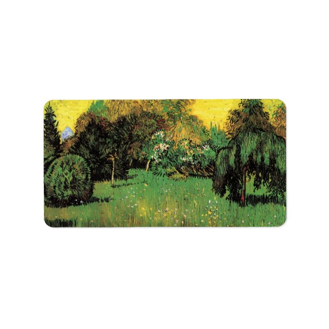 Etiqueta El Jardín del Poeta por Vincent van Gogh (Frente)