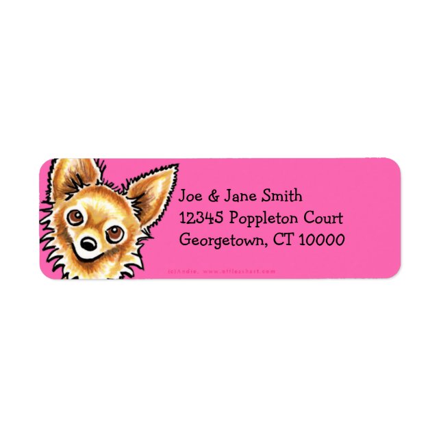 Etiqueta El largo Chihuahua Hot Pink (Frente)