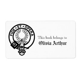 Etiqueta El Libro Personalizado Clan Arthur Escudo Pertenec