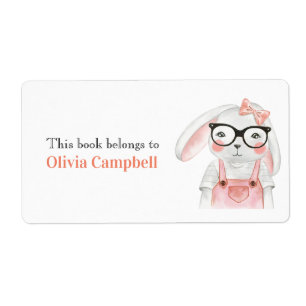 Etiqueta El Libro Personalizado De Sweet Chica Bunny Perten