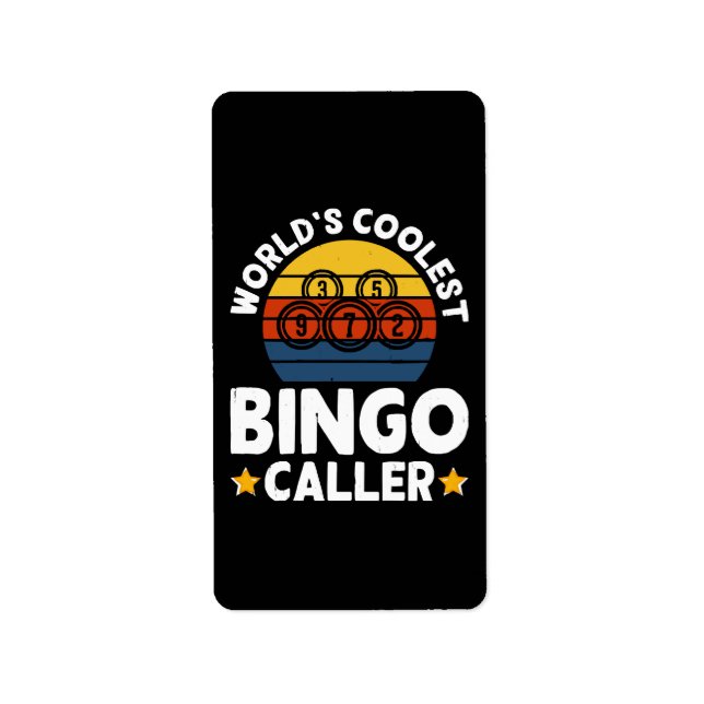 Etiqueta El mejor jugador de bingo del mundo (Frente)