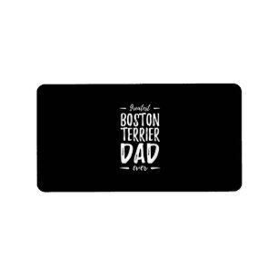 Etiqueta El mejor regalo de papá del perro gracioso del pad