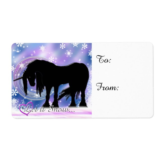 Etiqueta El místico unicornio negro (Que nieve) (Frente)