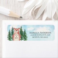 El oso de la aventura forestal es un niño