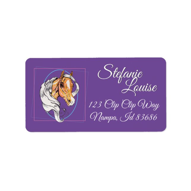 Etiqueta El Palomino (púrpura) (Frente)