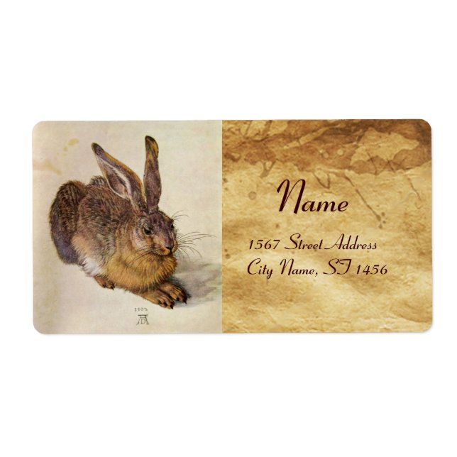 ETIQUETA EL PARQUE MARRÓN DEL RABBIT (JÓVENES) (Frente)